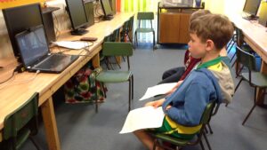 Taking it in turns to ask questions during Skype chat